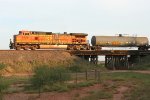 BNSF 5359 pushing a WB freight up the hill